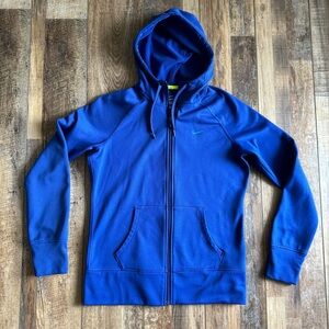 Nike Women's Therma All-Time Full Zip Hoodie | Size Medium Blue